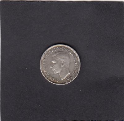 Beschrijving: 6 Pence GEORGIUS VI